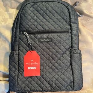 Vera Bradley Denim Navy School Backpack